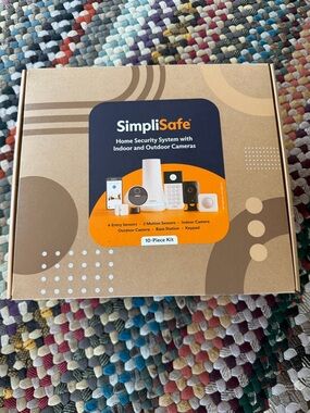 SimpliSafe Home Security Kit — White Devices with Orange Accents